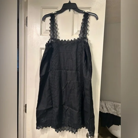 J.Crew | NWT Lace-trim shift dress in Black | Sz 12 - Picture 6 of 11